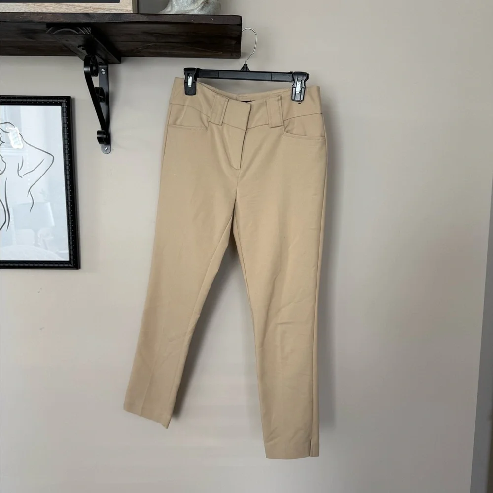 New York & Company Beige Straight Leg Pants - Picture 1 of 3
